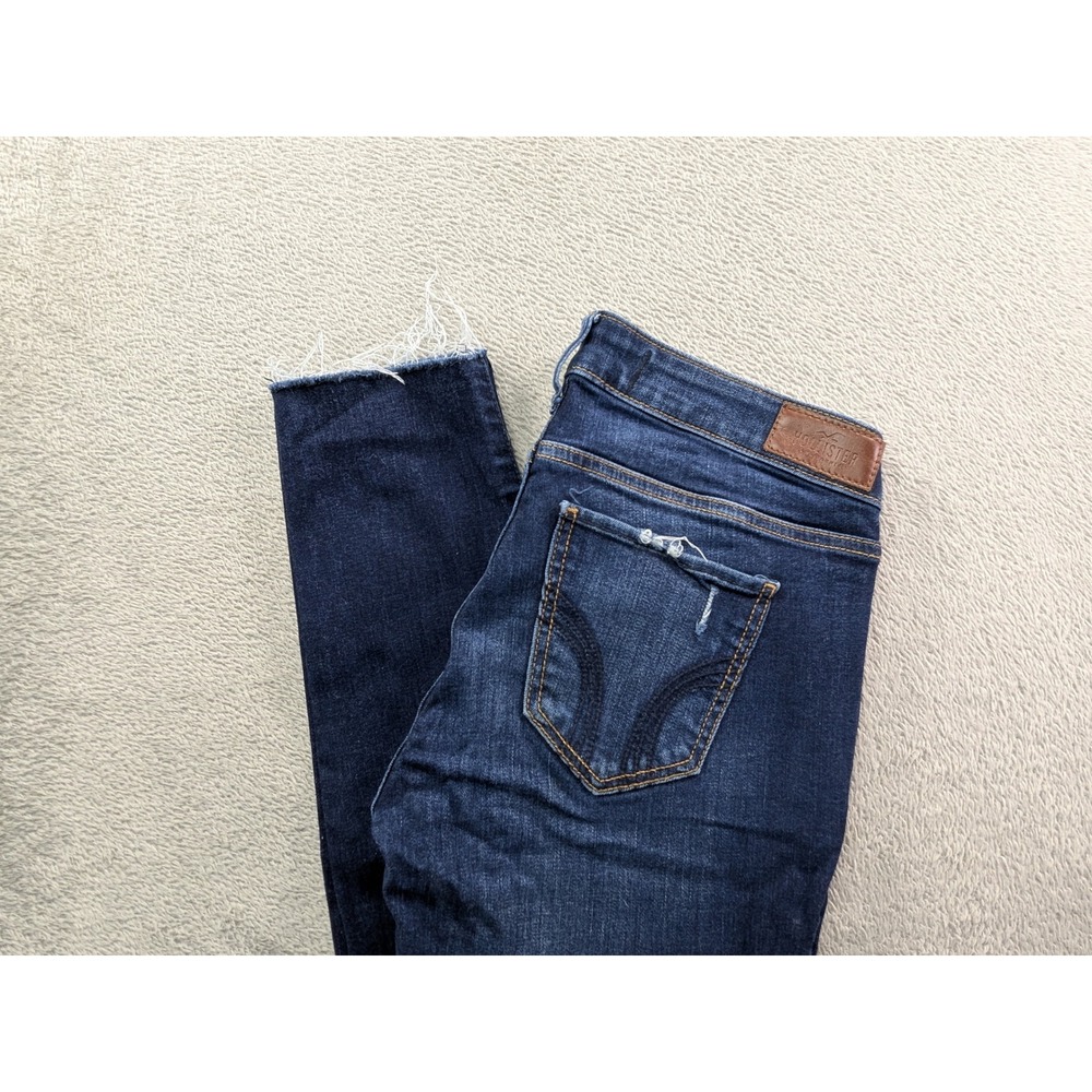 Hollister Low Rise Super Skinny Distressed Dark Wash Jeans W26 L32 Size 3L
